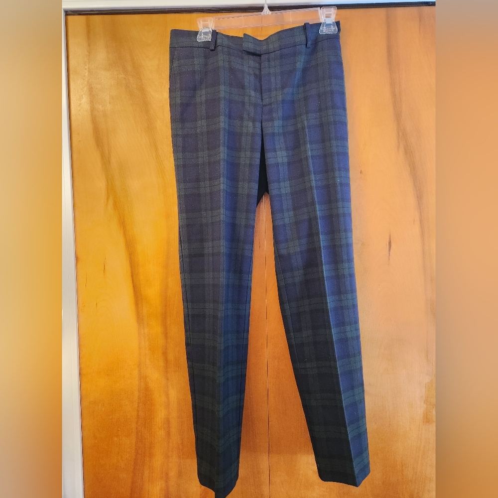 QMack Women's Black Watch Plaid Pants, Size 4